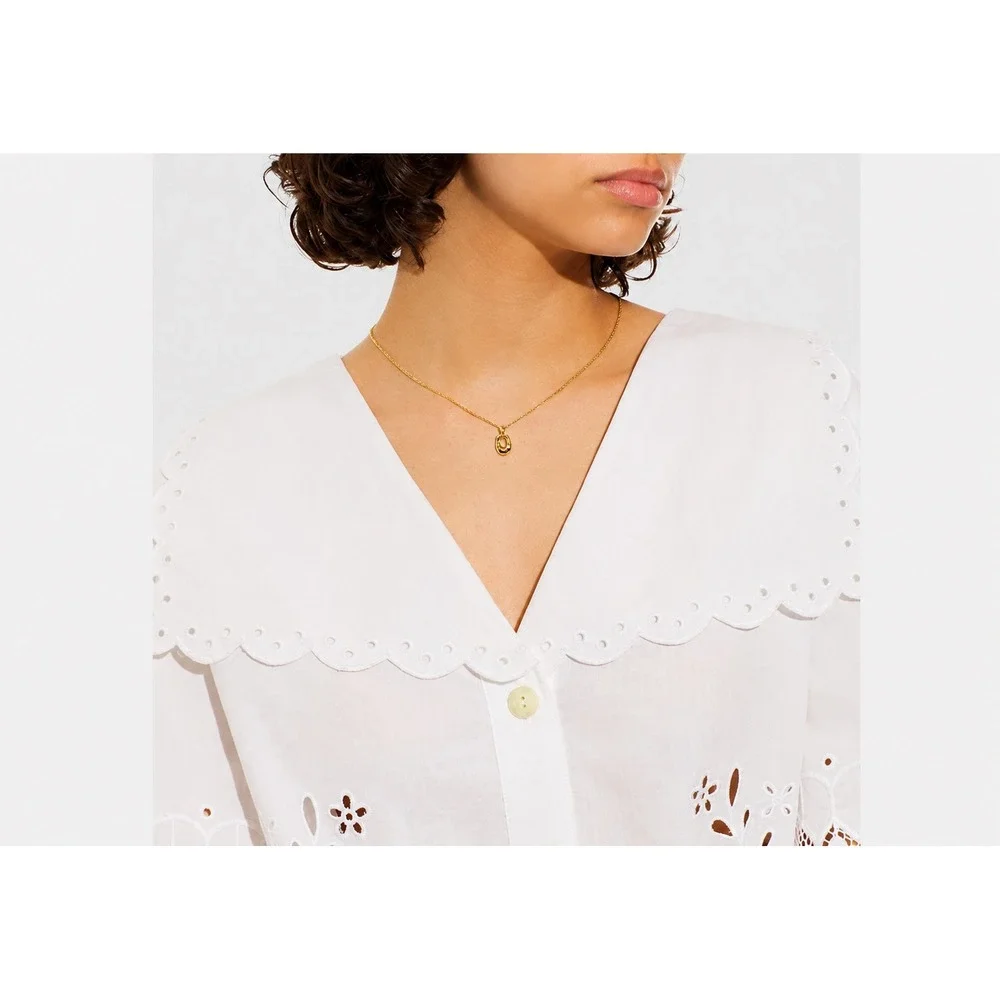 NWT Coach Signature Horseshoe Crystal Necklace / BRAND NEW / MSRP $195!!